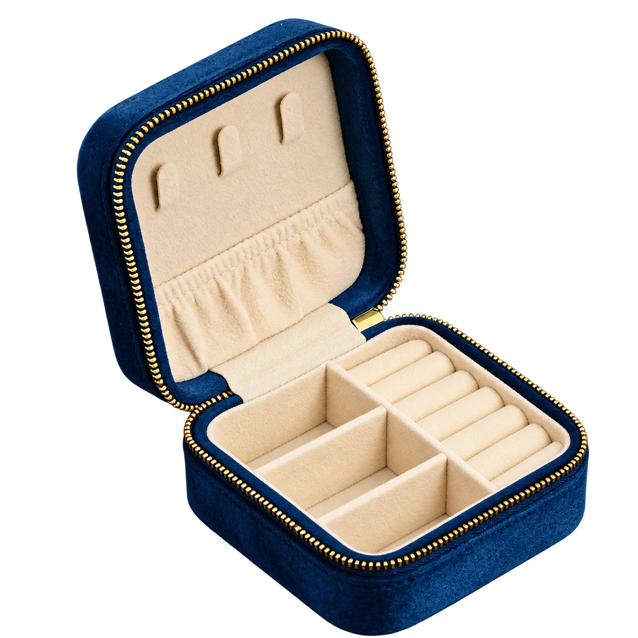 Navy blue · cream-lined case