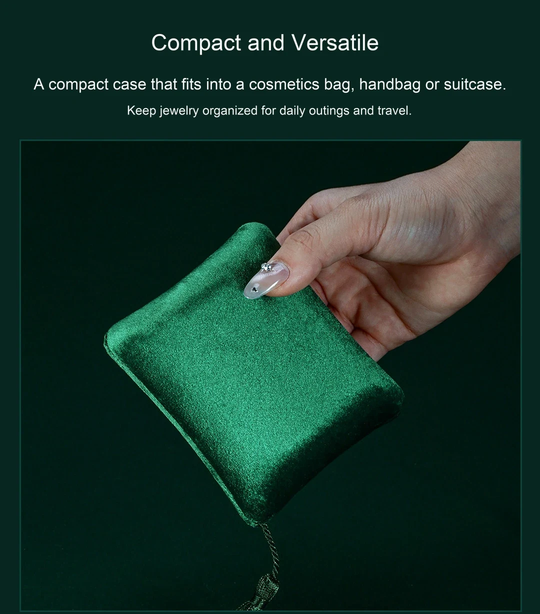 A compact case in the hand.