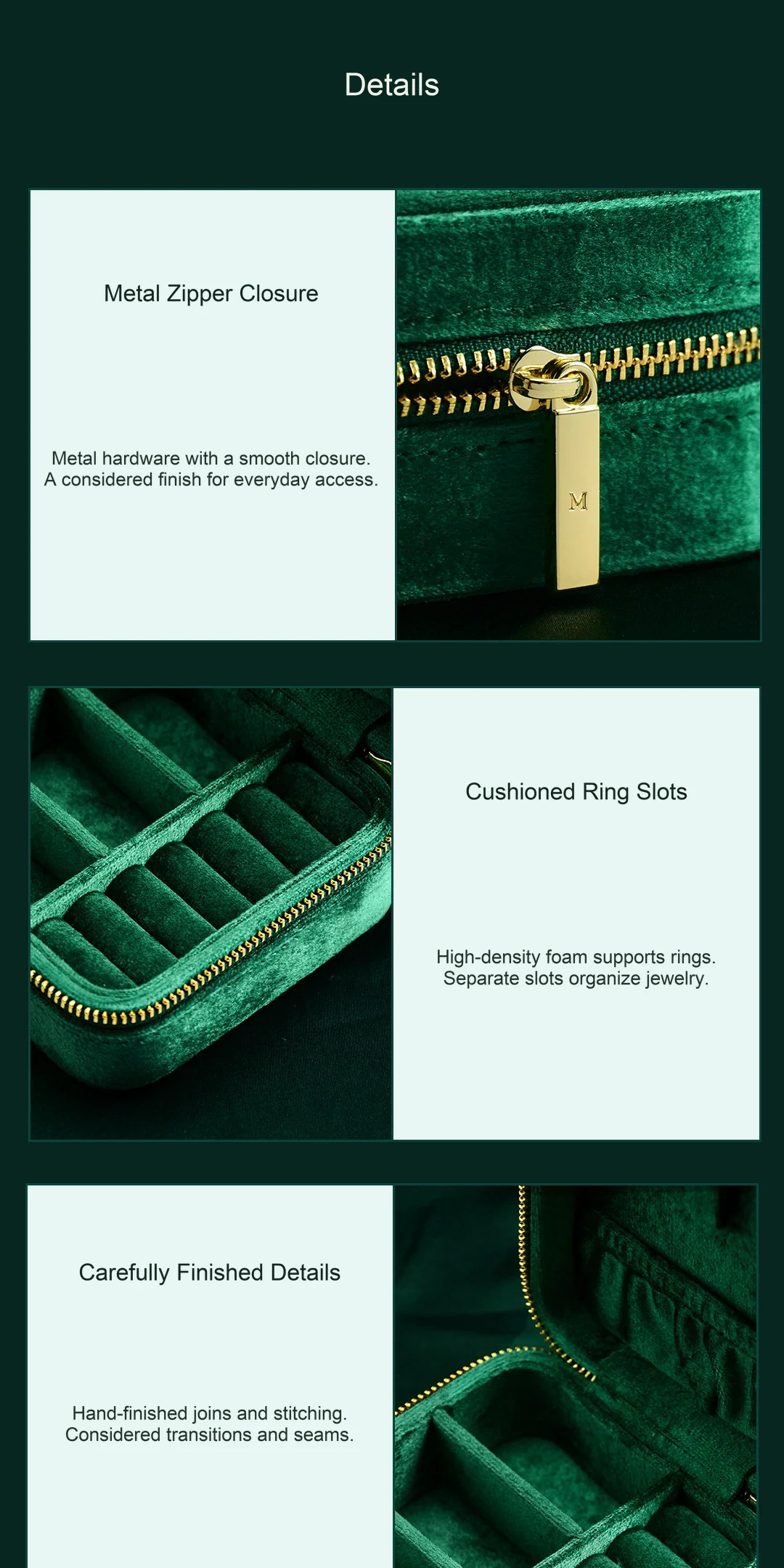Metal zipper & pull.