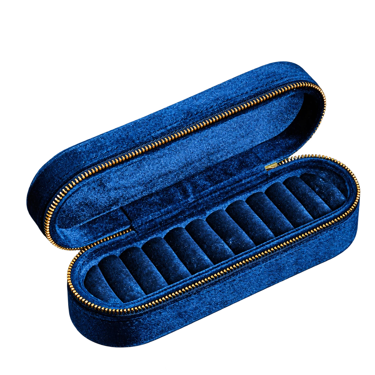 Navy blue · open case