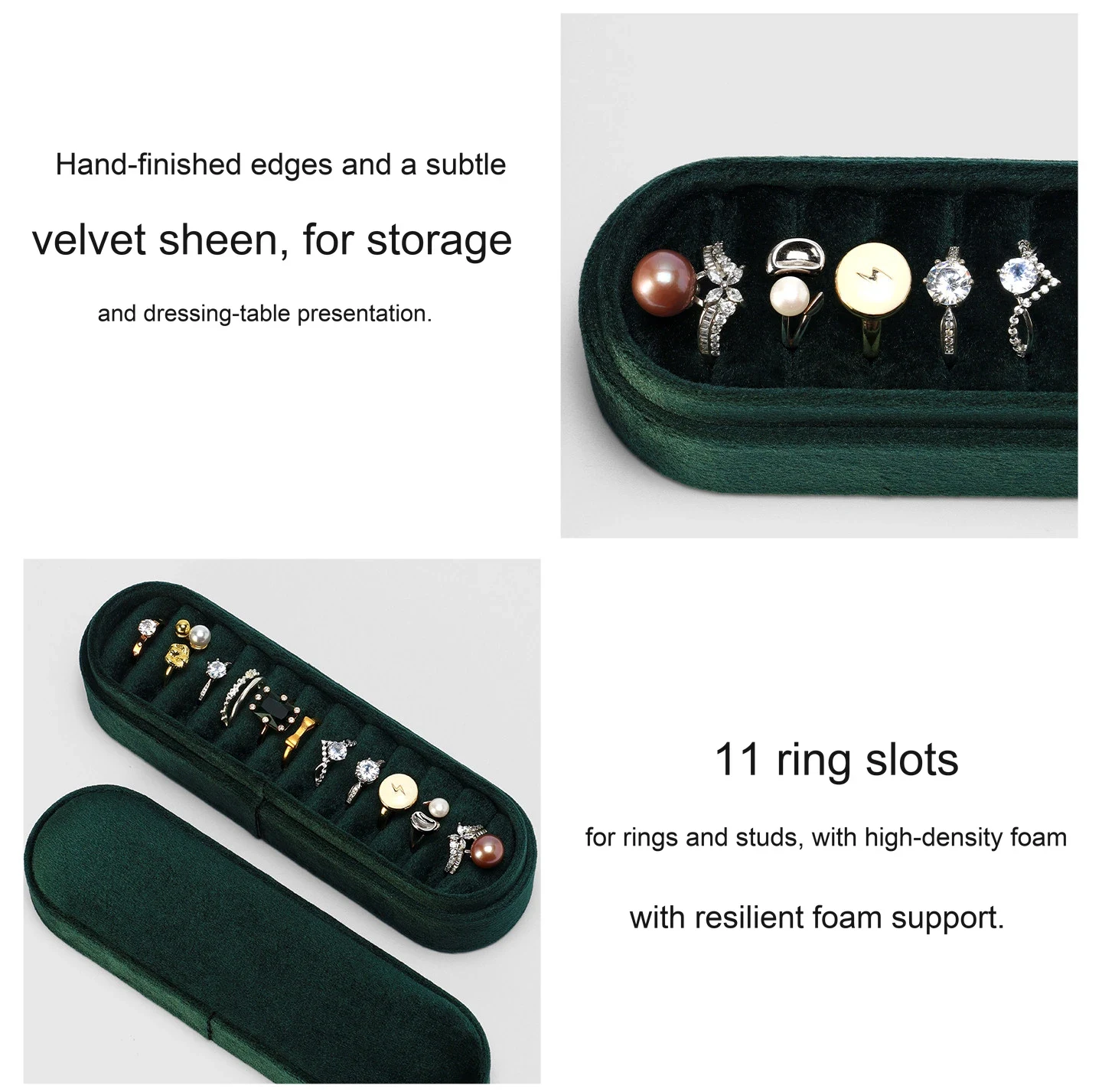 Velvet-covered edge