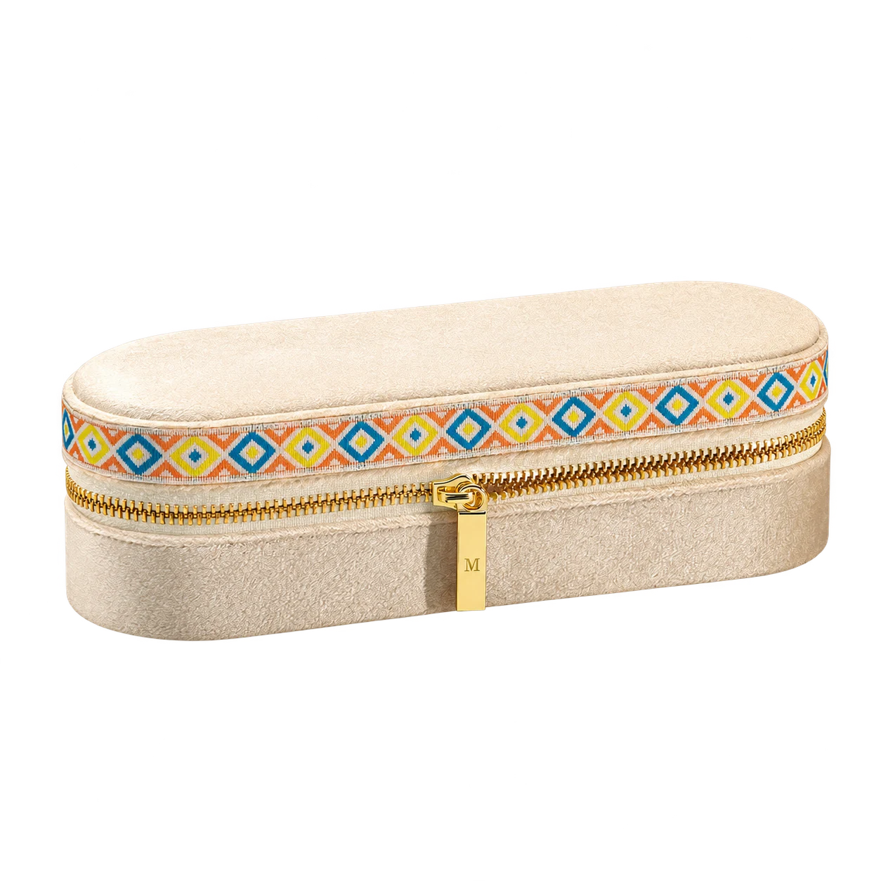 Ivory · orange geometric trim · G96