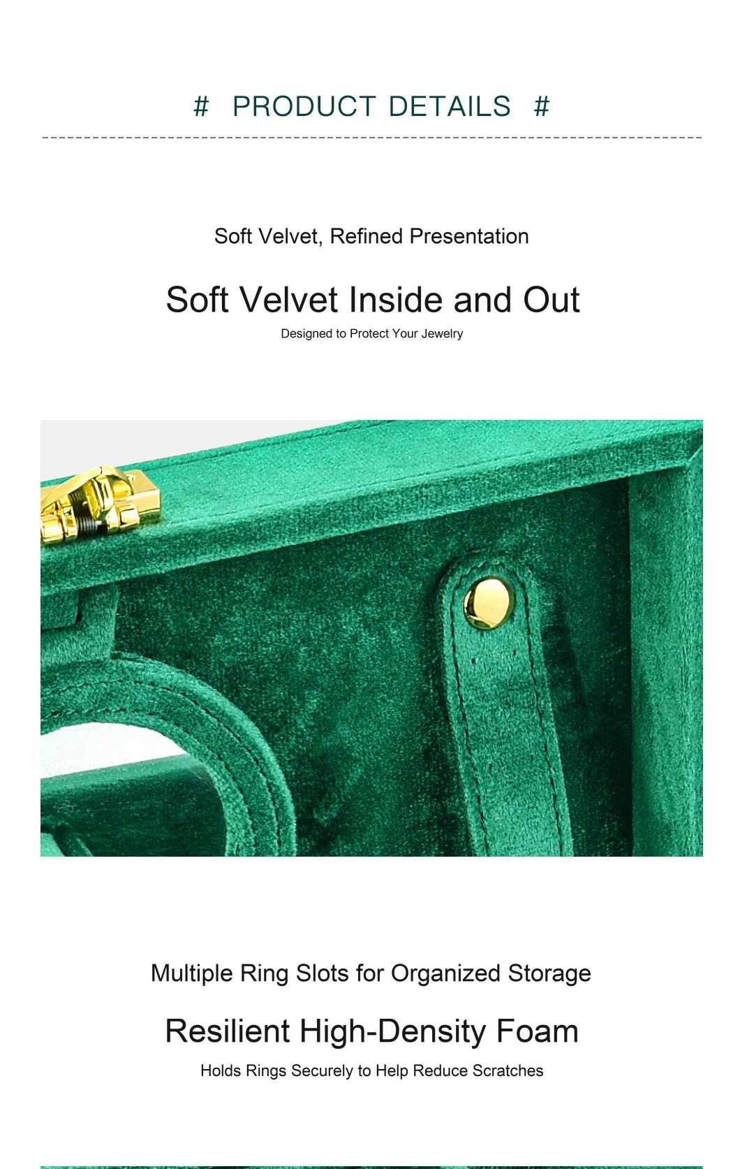Velvet-lined lid detail.