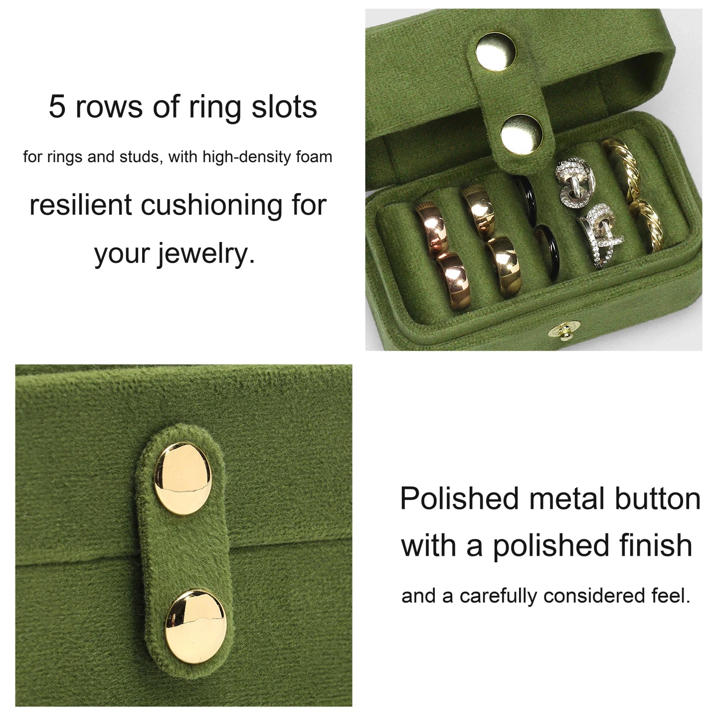 A polished metal fastening.