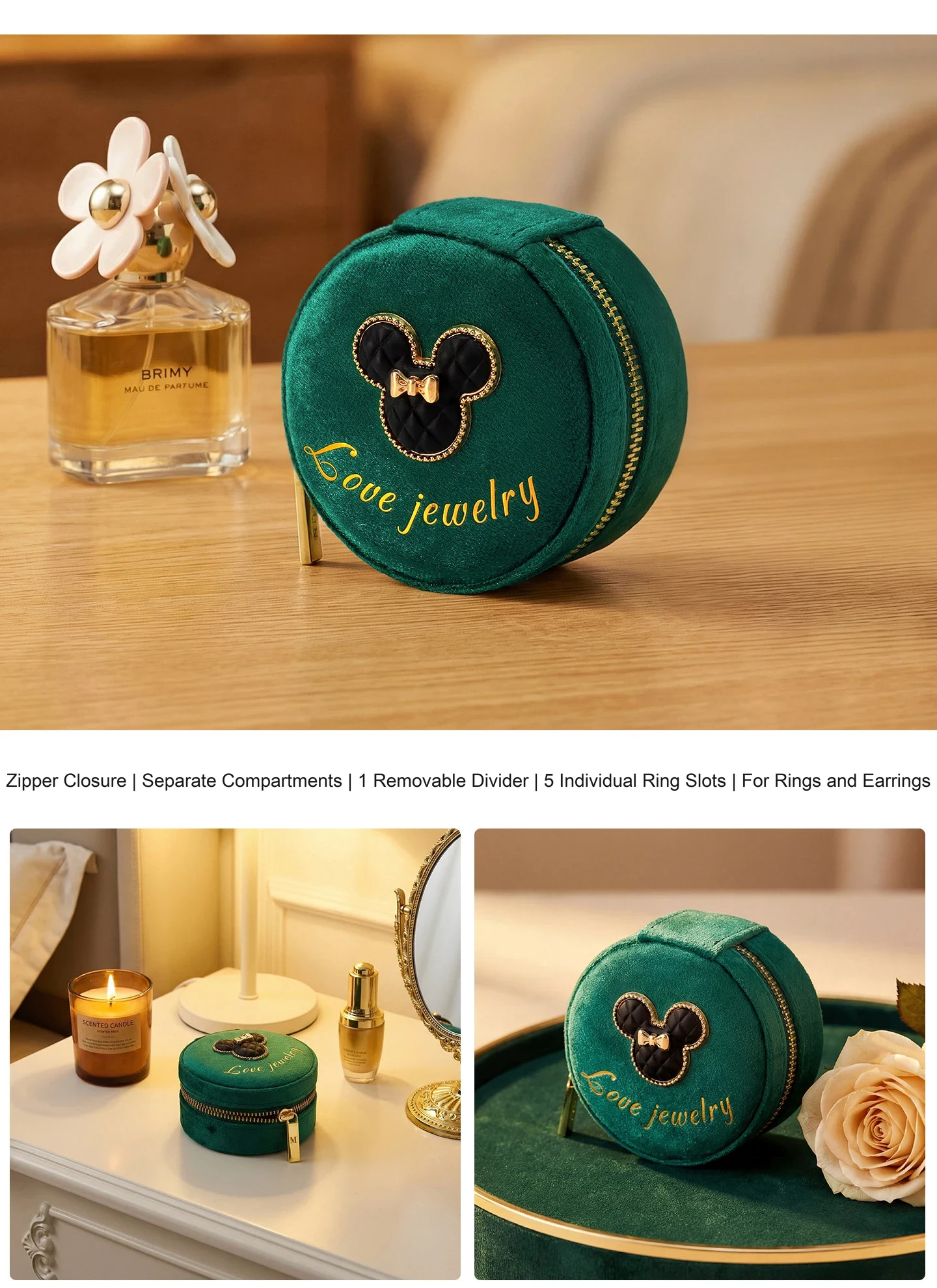 Decorated lid in use