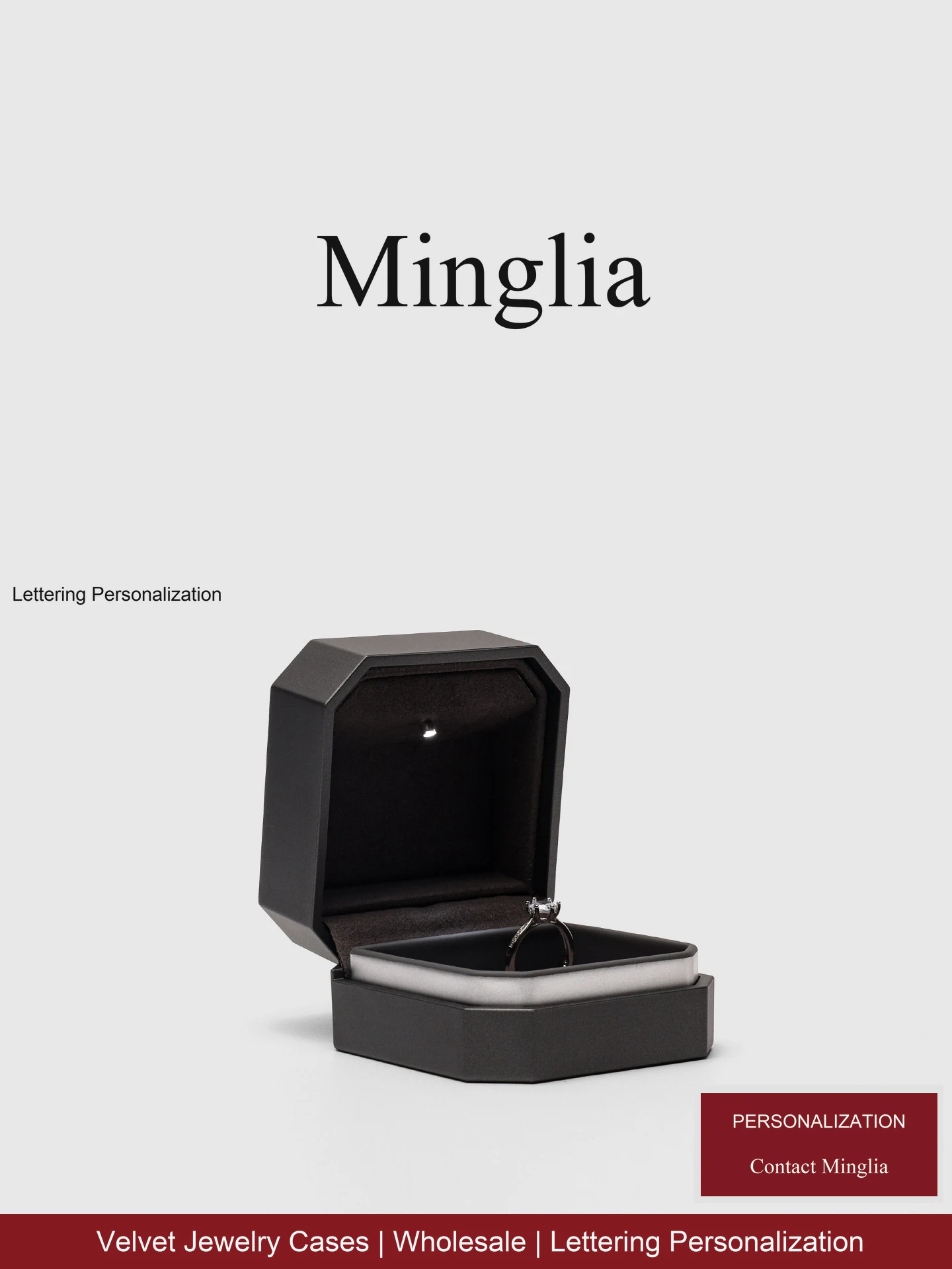 WX0003 Illuminated angular ring box, shown in Dark gray