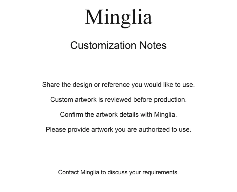 Customization notes