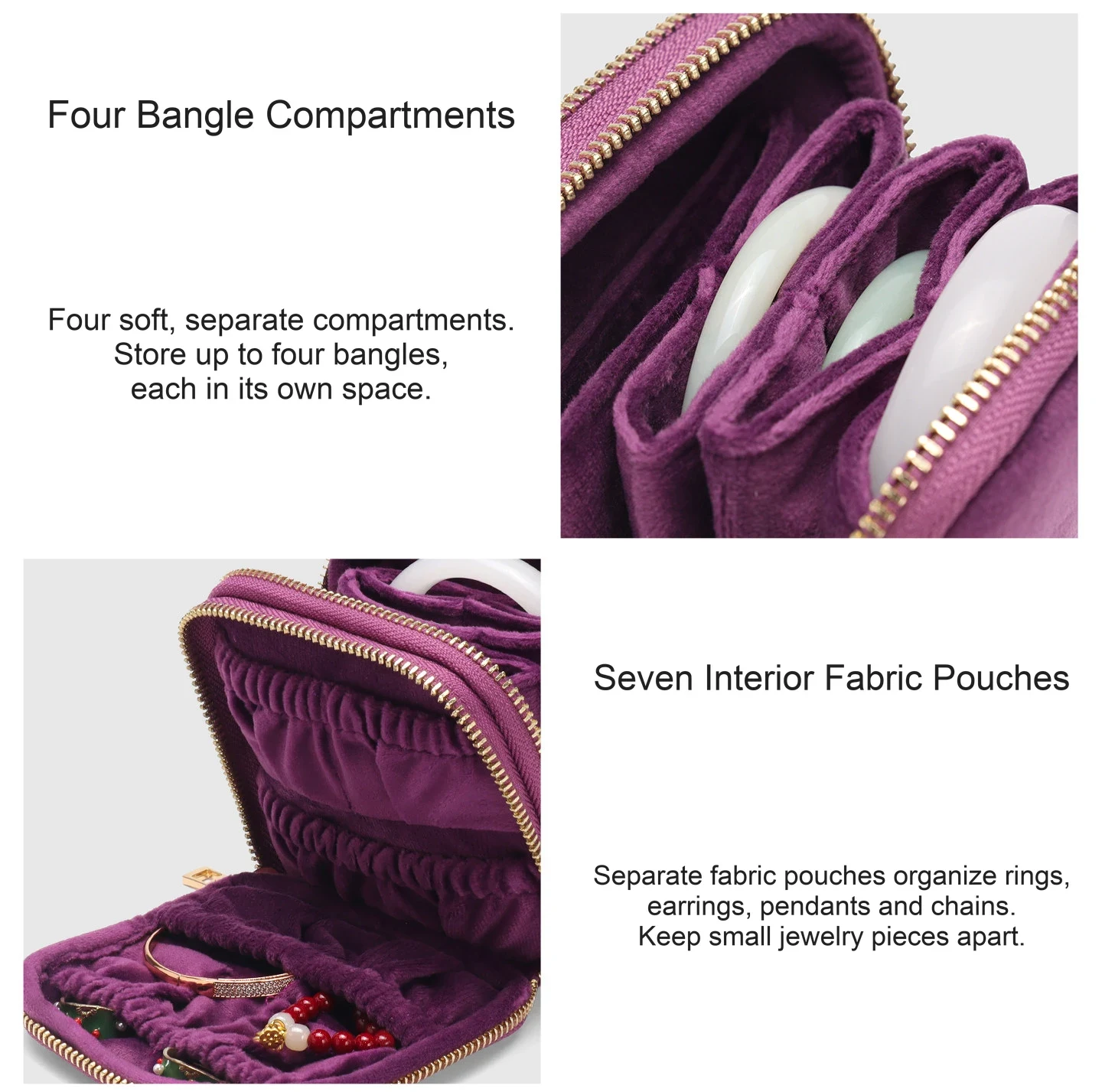 Four bangle compartments.