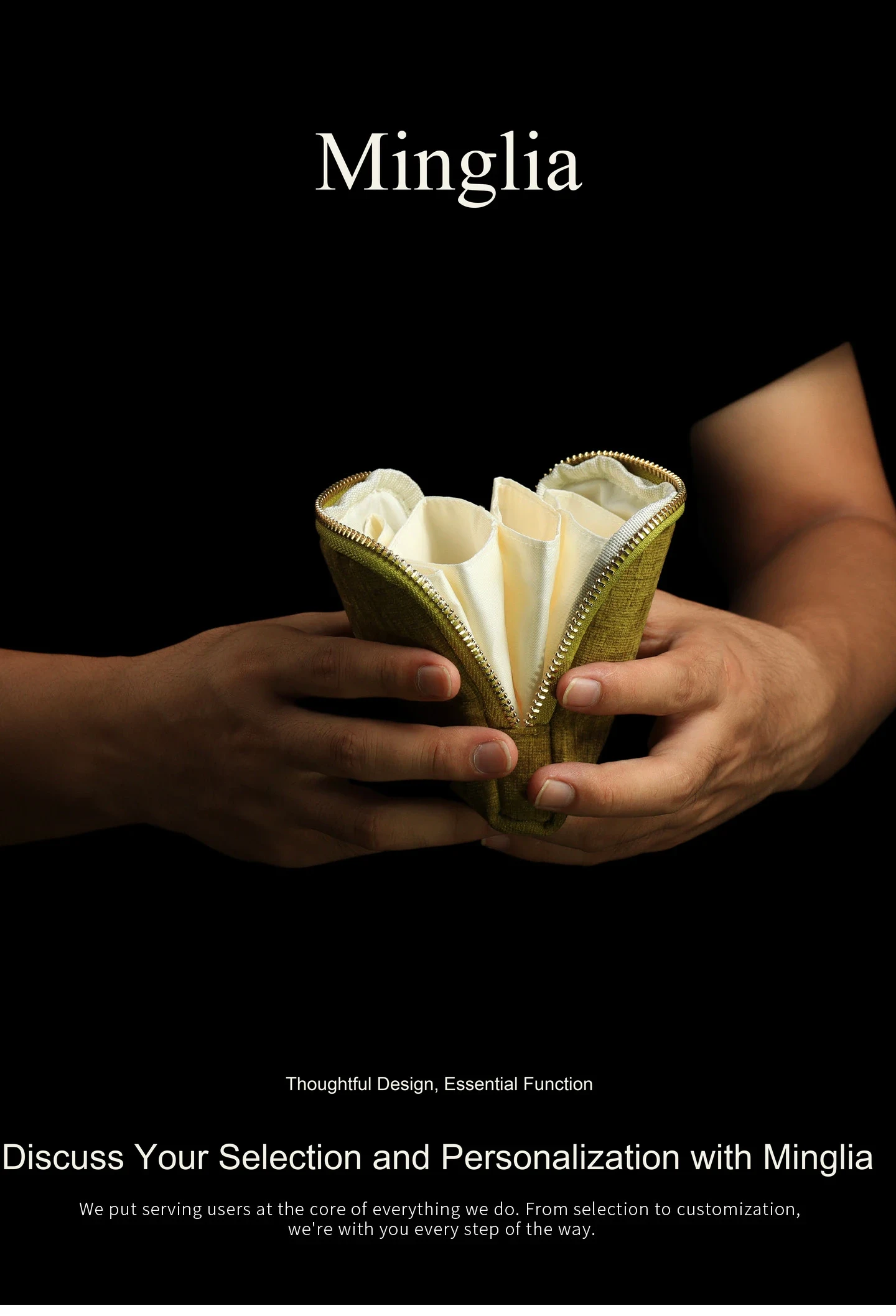 Layered sections in the hand