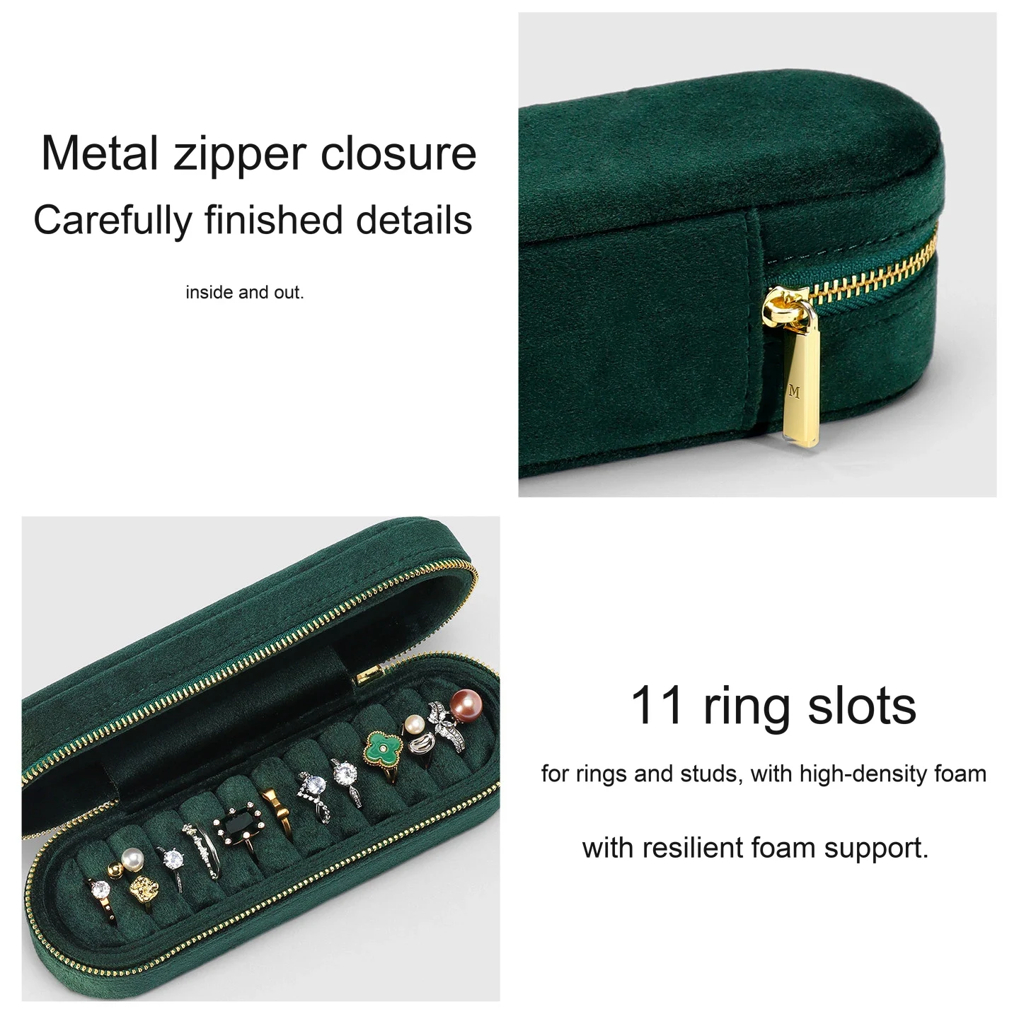 A metal zipper.