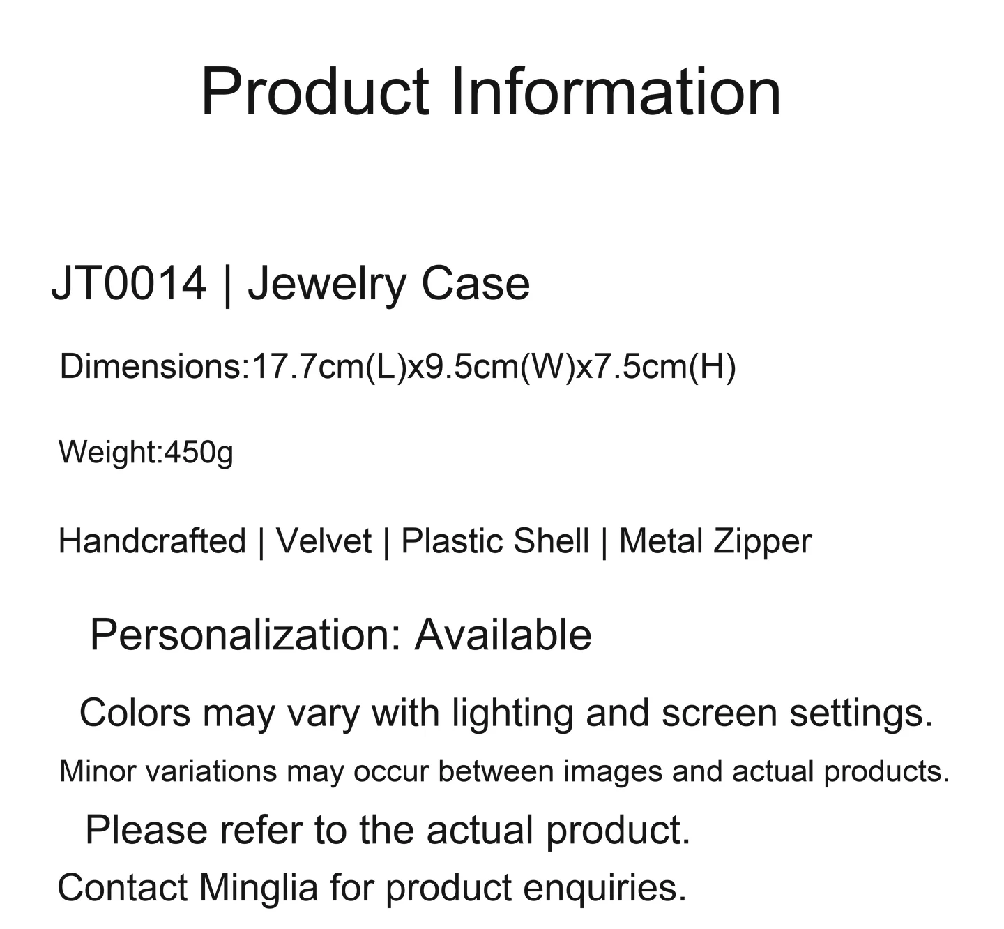 JT0014 product specifications