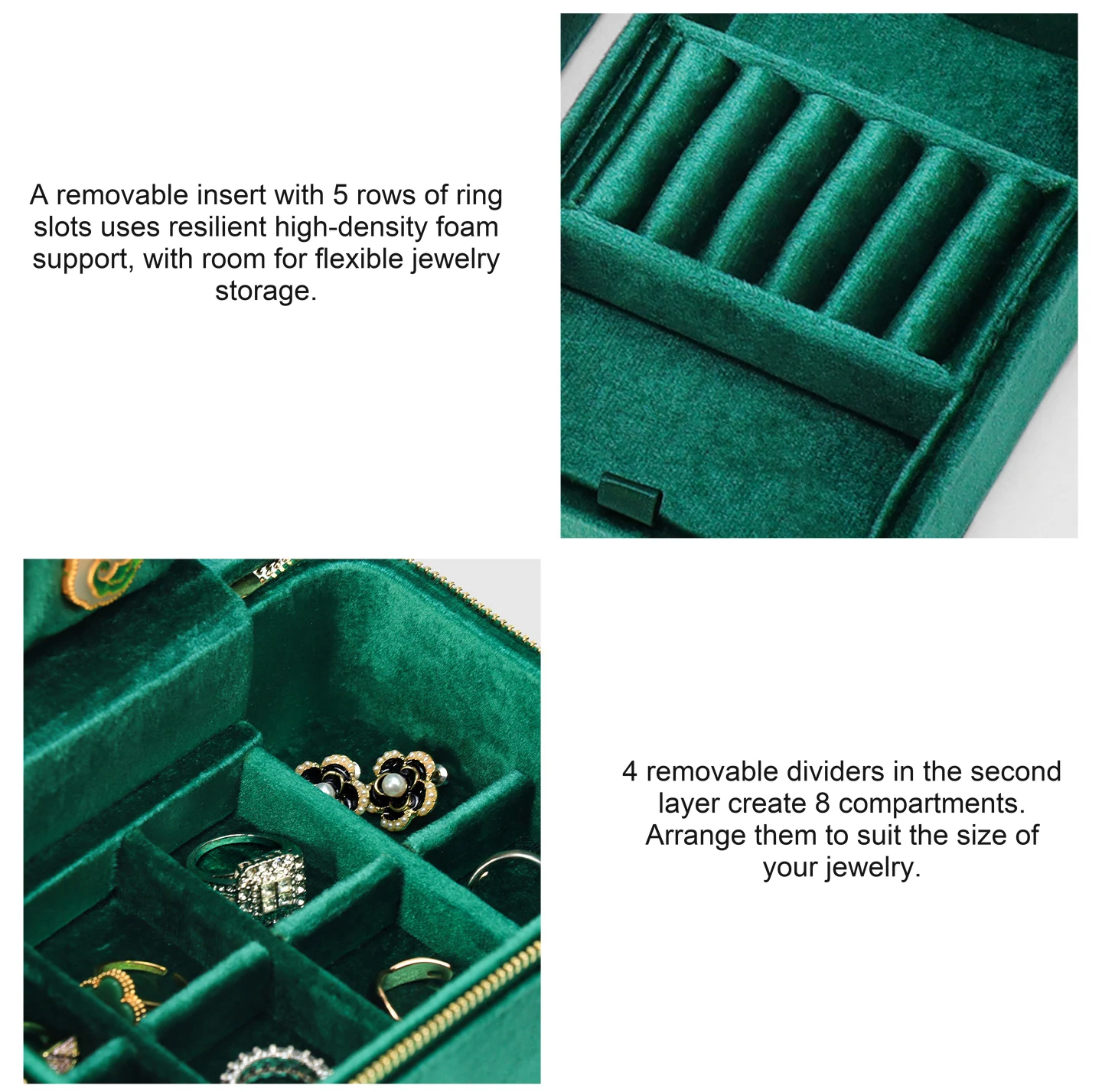 Move the ring insert. Rearrange the dividers.